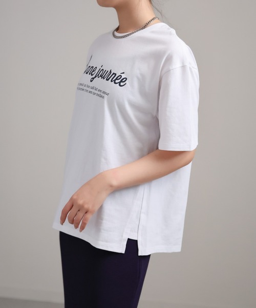 sakishimatokyo（サキシマトーキョー）の「アソート立体ロゴプリントTシャツ（Tシャツ/カットソー・レディース・オフホワイト/ブルー/ブラック/チャコール/ホワイト/ホワイト系その他/ライトグレー・FREE）」の13枚目の写真