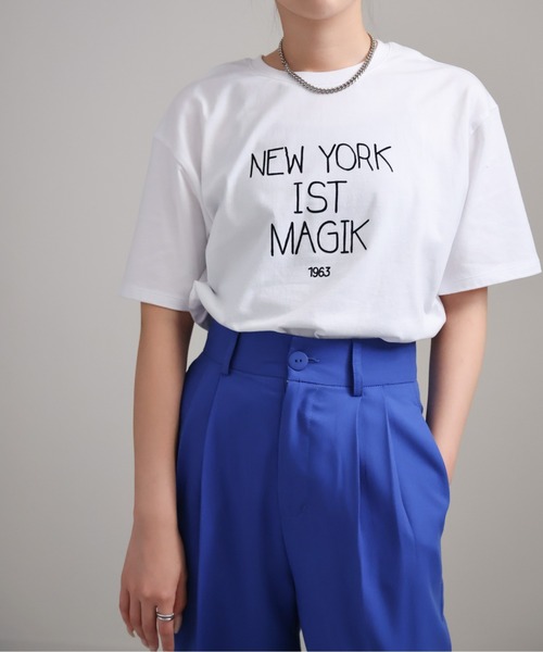 sakishimatokyo（サキシマトーキョー）の「アソート立体ロゴプリントTシャツ（Tシャツ/カットソー・レディース・オフホワイト/ブルー/ブラック/チャコール/ホワイト/ホワイト系その他/ライトグレー・FREE）」の9枚目の写真