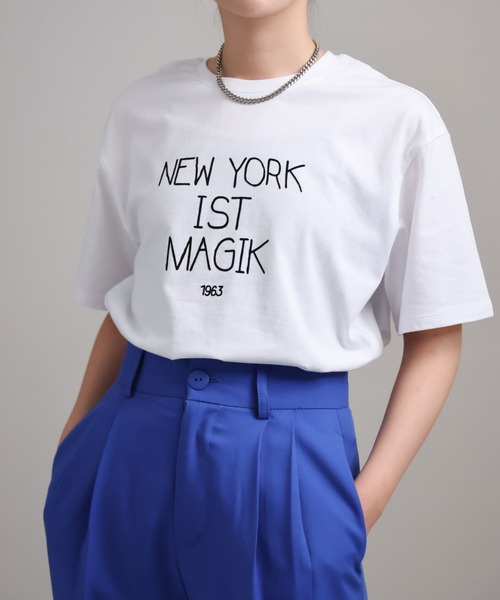 sakishimatokyo（サキシマトーキョー）の「アソート立体ロゴプリントTシャツ（Tシャツ/カットソー・レディース・オフホワイト/ブルー/ブラック/チャコール/ホワイト/ホワイト系その他/ライトグレー・FREE）」の15枚目の写真