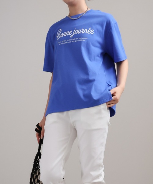 sakishimatokyo（サキシマトーキョー）の「アソート立体ロゴプリントTシャツ（Tシャツ/カットソー・レディース・オフホワイト/ブルー/ブラック/チャコール/ホワイト/ホワイト系その他/ライトグレー・FREE）」の10枚目の写真