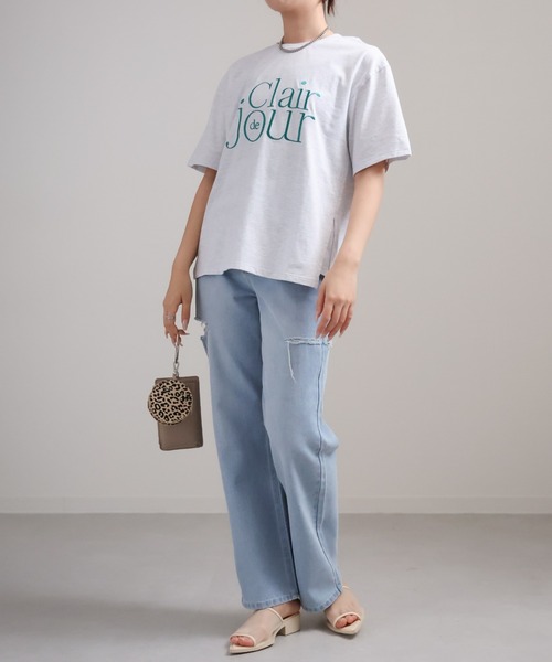 sakishimatokyo（サキシマトーキョー）の「アソート立体ロゴプリントTシャツ（Tシャツ/カットソー・レディース・オフホワイト/ブルー/ブラック/チャコール/ホワイト/ホワイト系その他/ライトグレー・FREE）」の17枚目の写真