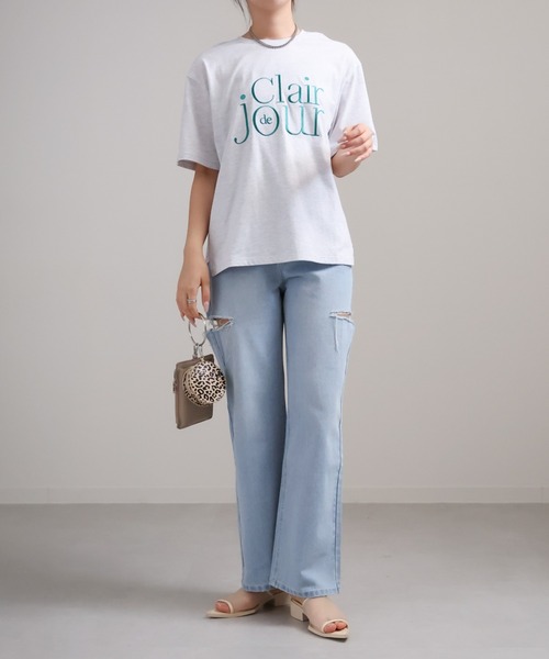 sakishimatokyo（サキシマトーキョー）の「アソート立体ロゴプリントTシャツ（Tシャツ/カットソー・レディース・オフホワイト/ブルー/ブラック/チャコール/ホワイト/ホワイト系その他/ライトグレー・FREE）」の11枚目の写真