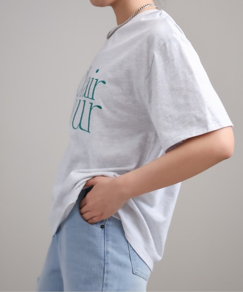 sakishimatokyo（サキシマトーキョー）の「アソート立体ロゴプリントTシャツ（Tシャツ/カットソー・レディース・オフホワイト/ブルー/ブラック/チャコール/ホワイト/ホワイト系その他/ライトグレー・FREE）」の12枚目の写真