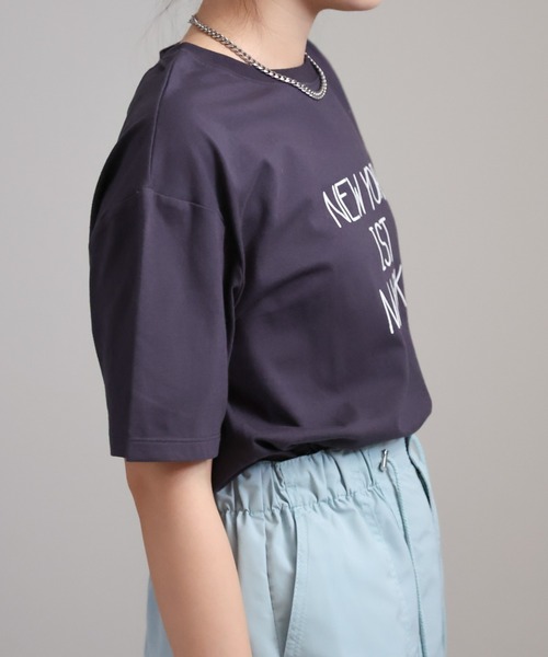 sakishimatokyo（サキシマトーキョー）の「アソート立体ロゴプリントTシャツ（Tシャツ/カットソー・レディース・オフホワイト/ブルー/ブラック/チャコール/ホワイト/ホワイト系その他/ライトグレー・FREE）」の19枚目の写真