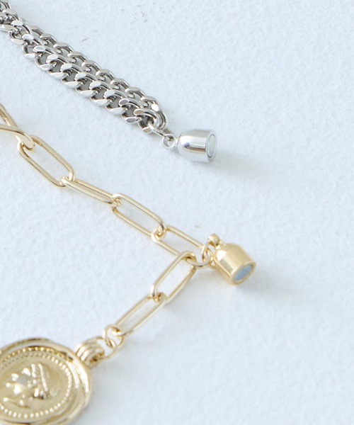 LAVEANGE（ラビアンジェ）の「【金属アレルギー対応】ミックスチェーンマグネットブレスレット（ブレスレット・レディース・ゴールド/シルバー・01/02）」の11枚目の写真