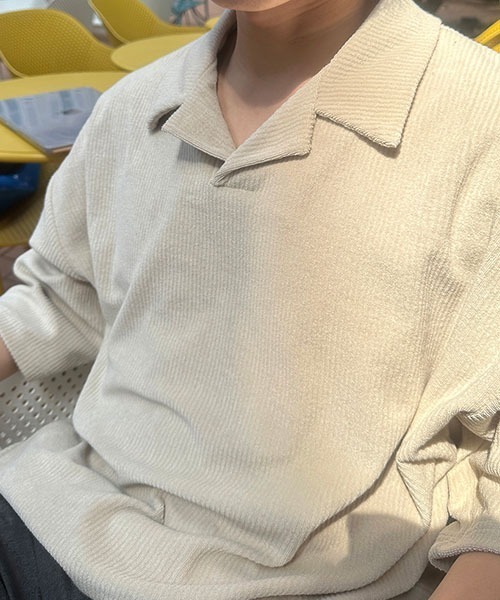 ASCLO（エジュクロ）の「ASCLO Marlene Terry Collar T（Tシャツ/カットソー・メンズ・ブラウン/ベージュ・FREE）」の13枚目の写真