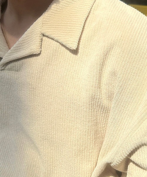 ASCLO（エジュクロ）の「ASCLO Marlene Terry Collar T（Tシャツ/カットソー・メンズ・ブラウン/ベージュ・FREE）」の14枚目の写真