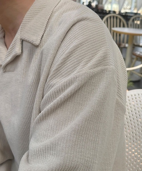 ASCLO（エジュクロ）の「ASCLO Marlene Terry Collar T（Tシャツ/カットソー・メンズ・ブラウン/ベージュ・FREE）」の15枚目の写真