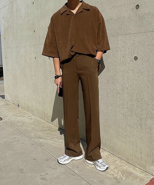 ASCLO（エジュクロ）の「ASCLO Marlene Terry Collar T（Tシャツ/カットソー・メンズ・ブラウン/ベージュ・FREE）」の17枚目の写真