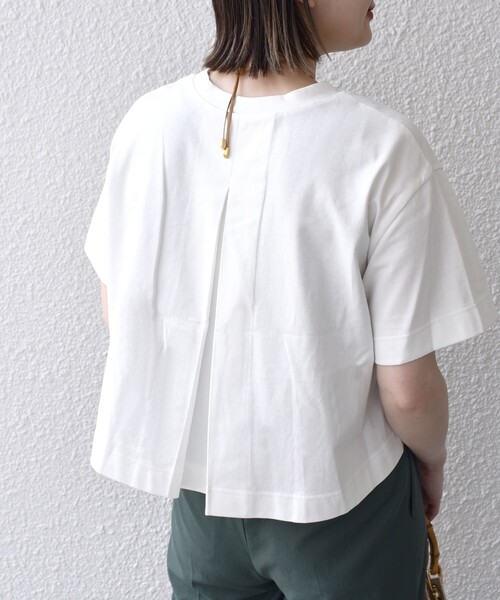 SHIPS(シップス)の「Texloop RCOT バック ドレープ TEE(Tシャツ/カットソー・レディース・ベージュ/ライトグリーン/ホワイト/ダークグレー・ONE SIZE)」の19枚目の写真