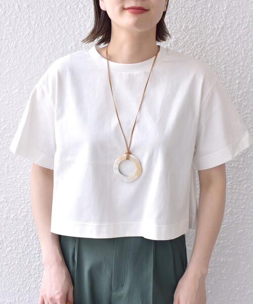 SHIPS(シップス)の「Texloop RCOT バック ドレープ TEE(Tシャツ/カットソー・レディース・ベージュ/ライトグリーン/ホワイト/ダークグレー・ONE SIZE)」の21枚目の写真