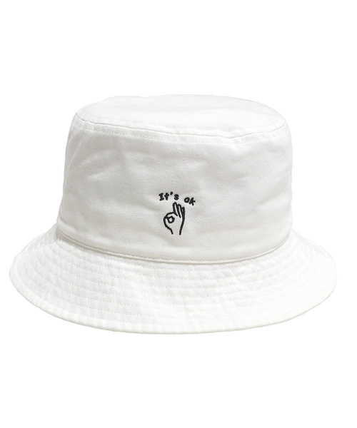 RIVER UP（リバーアップ）の「＜BASIQUENTI＞ハンドサイン刺繍 オールシーズン対応 ユニセックス バケットハット（ハット・メンズ・ブラック/ネイビー/ベージュ/モスグリーン/ホワイト・フリー）」の13枚目の写真