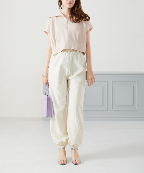 acro（アクロ）の「■フレンチスリーブハーフジップベスト/AC3718（ベスト・レディース・アイボリー・ﾌﾘ-）」の11枚目の写真