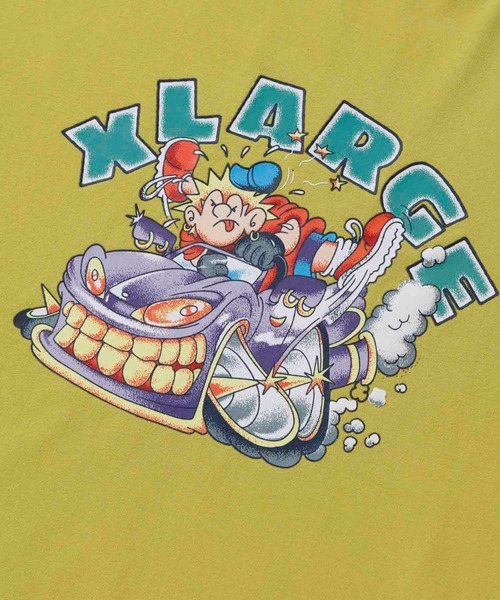 XLARGE（エクストララージ）の「RECKLESS DRIVING S/S TEE（Tシャツ/カットソー・メンズ・マスタード/ブラック/ホワイト・M/S/L/XL）」の5枚目の写真