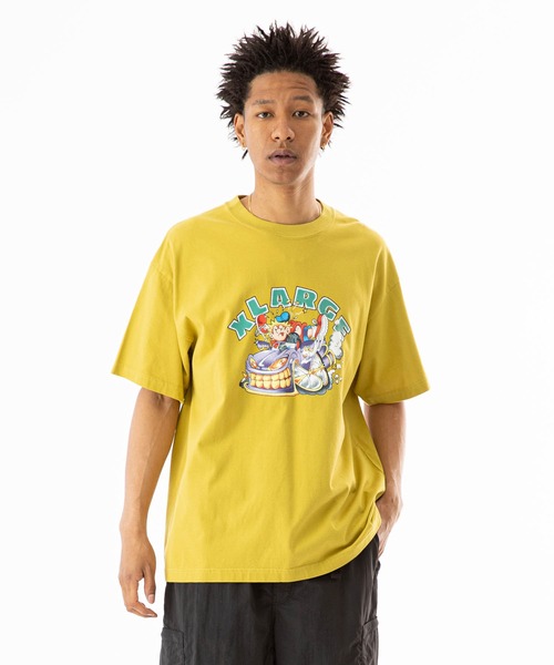 XLARGE（エクストララージ）の「RECKLESS DRIVING S/S TEE（Tシャツ/カットソー・メンズ・マスタード/ブラック/ホワイト・M/S/L/XL）」の14枚目の写真