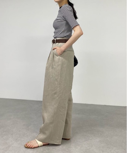Whim Gazette（ウィムガゼット）の「リネンワイドパンツ