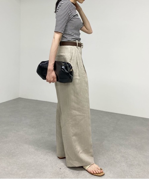Whim Gazette（ウィムガゼット）の「リネンワイドパンツ