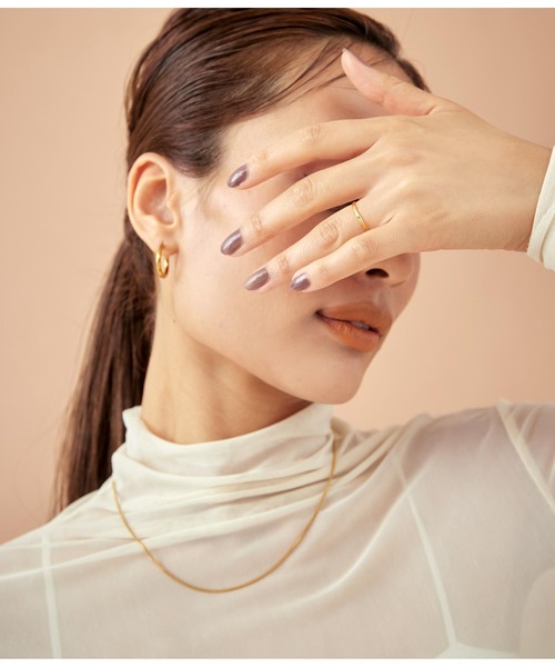 Settimissimo(セッティミッシモ)の「金属アレルギー対応ステンレス1mmシンプルスネークネックレス(ネックレス・レディース・シルバー/ゴールド・FREE)」の2枚目の写真