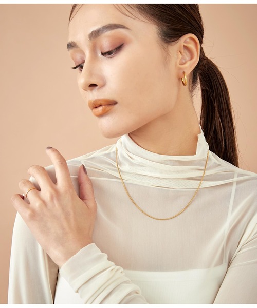 Settimissimo(セッティミッシモ)の「金属アレルギー対応ステンレス1mmシンプルスネークネックレス(ネックレス・レディース・シルバー/ゴールド・FREE)」の9枚目の写真