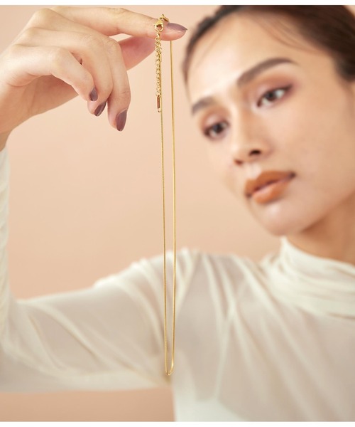 Settimissimo(セッティミッシモ)の「金属アレルギー対応ステンレス1mmシンプルスネークネックレス(ネックレス・レディース・シルバー/ゴールド・FREE)」の11枚目の写真