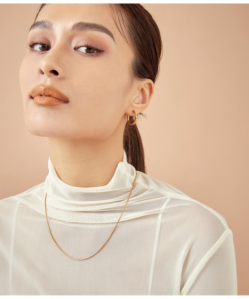 Settimissimo(セッティミッシモ)の「金属アレルギー対応ステンレス1mmシンプルスネークネックレス(ネックレス・レディース・シルバー/ゴールド・FREE)」の10枚目の写真