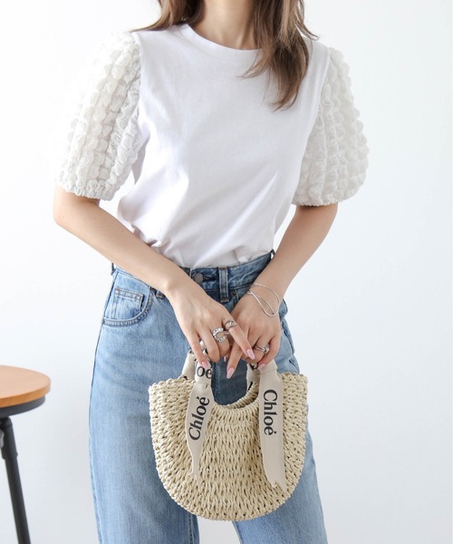 SUGAR BISKET(シュガービスケット)の「ポップコーンプルオーバー(Tシャツ/カットソー・レディース・ホワイト/ブラック・フリー)」の4枚目の写真