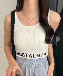 nemne store | 《Delfy》ロゴ入りクロップド丈タンクトップ(タンクトップ)