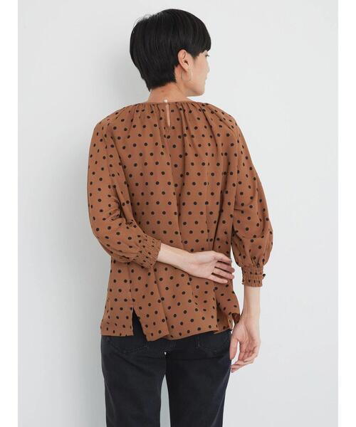 AMERICAN HOLIC（アメリカンホリック）の「ドットラグランギャザーブラウス（シャツ/ブラウス・レディース・キャメル/ブラック・M/L）」の20枚目の写真