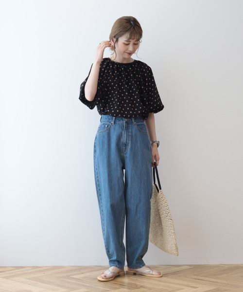 AMERICAN HOLIC（アメリカンホリック）の「ドットラグランギャザーブラウス（シャツ/ブラウス・レディース・キャメル/ブラック・M/L）」の17枚目の写真