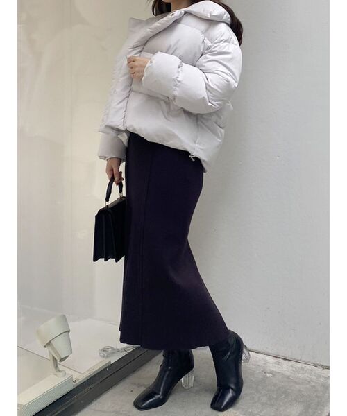 MERCURYDUO（マーキュリーデュオ）の「アライドビックカラーショートダウンコート（ダウンジャケット/コート・レディース・アイボリー/ブラック/チャコールグレー/ライトグレー・FREE）」の18枚目の写真