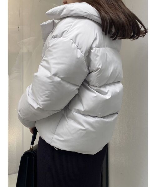 MERCURYDUO（マーキュリーデュオ）の「アライドビックカラーショートダウンコート（ダウンジャケット/コート・レディース・アイボリー/ブラック/チャコールグレー/ライトグレー・FREE）」の20枚目の写真