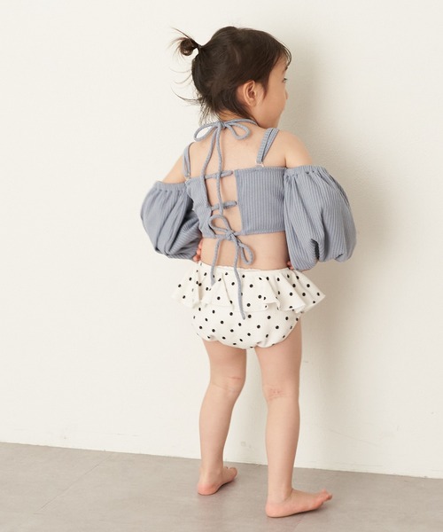 Chico（チコ）の「【WEB限定/水着/ショーツ単品】Kids サイドフリルショーツ（水着・キッズ・ホワイト系その他2/イエロー系その他2/ブラック/ホワイト系その他3・110/130）」の19枚目の写真