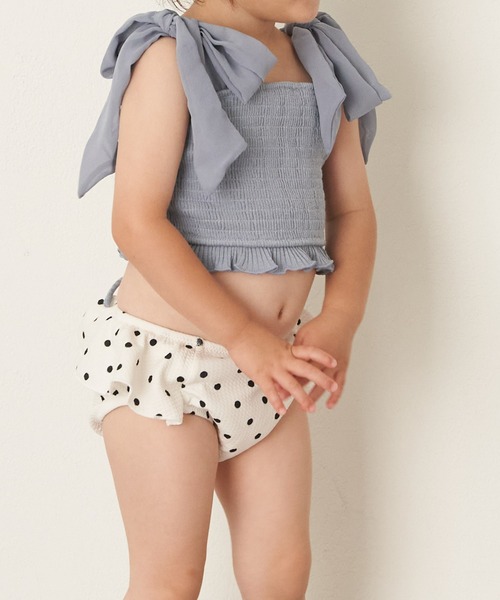 Chico（チコ）の「【WEB限定/水着/ショーツ単品】Kids サイドフリルショーツ（水着・キッズ・ホワイト系その他2/イエロー系その他2/ブラック/ホワイト系その他3・110/130）」の21枚目の写真