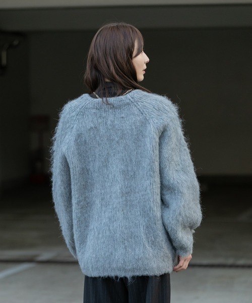 AMERICAN RAG CIE（アメリカンラグシー）の「シャギーニットカーディガン（カーディガン/ボレロ・レディース・ブラック/グレー/アイボリー・FREE）」の22枚目の写真