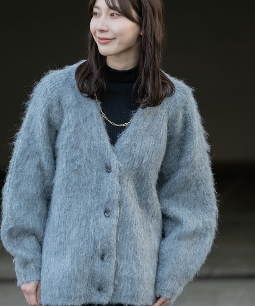 セール】シャギーニットカーディガン（カーディガン/ボレロ