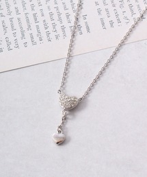 MOSSEL NEW YORK（モシェルニューヨーク）の「MONROE　ラインストーンハートネックレス（ネックレス）」