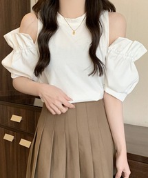 オープンショルダーブラウス