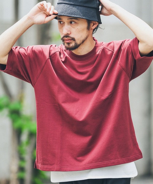 URBAN RESEARCH Sonny Label（アーバンリサーチサニーレーベル）の「タンクトップセット裏毛ハーフスリーブプルオーバー（Tシャツ/カットソー・メンズ・ホワイト系その他/ボルドー/スミクロ・MEDIUM/LARGE）」の22枚目の写真