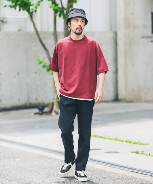 URBAN RESEARCH Sonny Label（アーバンリサーチサニーレーベル）の「タンクトップセット裏毛ハーフスリーブプルオーバー（Tシャツ/カットソー・メンズ・ホワイト系その他/ボルドー/スミクロ・MEDIUM/LARGE）」の16枚目の写真