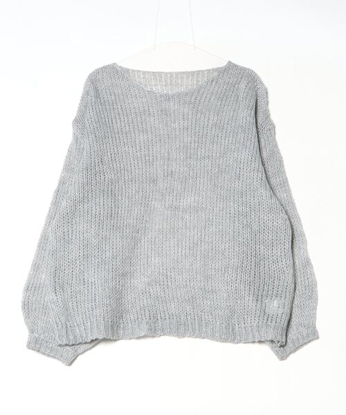 Per sist ence(パーシエンス)の「【新色入荷】透かし編みプルオーバー(ニット/セーター・レディース・ブラック/アイボリー/チャコールグレー/ブルー/グレー/ピンク/レッド/杢グレー/オレンジ/オリーブ・FREE)」の6枚目の写真