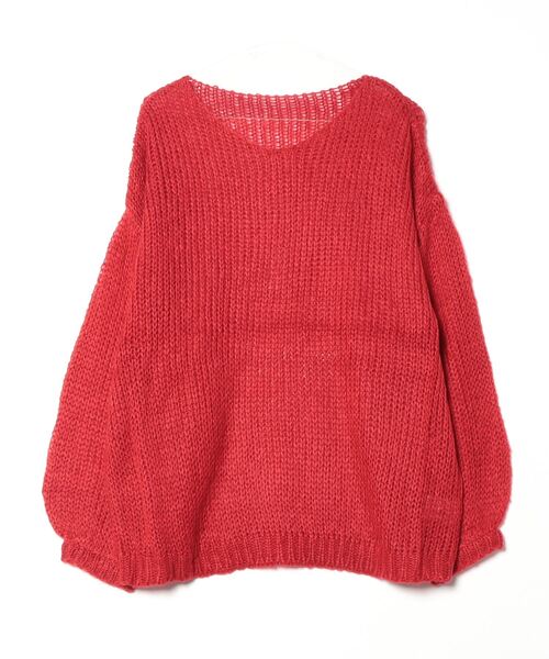 Per sist ence(パーシエンス)の「【新色入荷】透かし編みプルオーバー(ニット/セーター・レディース・ブラック/アイボリー/チャコールグレー/ブルー/グレー/ピンク/レッド/杢グレー/オレンジ/オリーブ・FREE)」の9枚目の写真