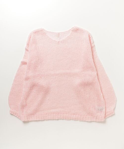 Per sist ence(パーシエンス)の「【新色入荷】透かし編みプルオーバー(ニット/セーター・レディース・ブラック/アイボリー/チャコールグレー/ブルー/グレー/ピンク/レッド/杢グレー/オレンジ/オリーブ・FREE)」の8枚目の写真