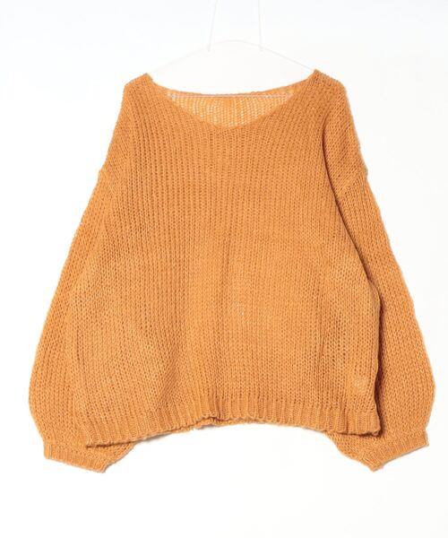 Per sist ence(パーシエンス)の「【新色入荷】透かし編みプルオーバー(ニット/セーター・レディース・ブラック/アイボリー/チャコールグレー/ブルー/グレー/ピンク/レッド/杢グレー/オレンジ/オリーブ・FREE)」の10枚目の写真