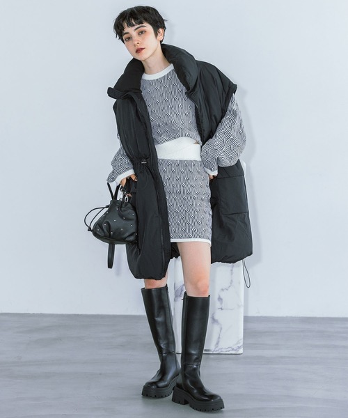 PAGEBOY（ページボーイ）の「クロスケーブルショートプルオーバー（ニット/セーター・レディース・ブラック/パープル/オフホワイト・FREE）」の8枚目の写真