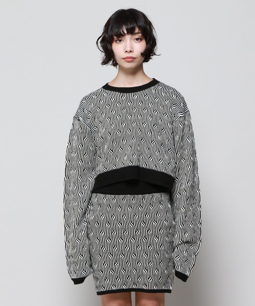 PAGEBOY（ページボーイ）の「クロスケーブルショートプルオーバー（ニット/セーター・レディース・ブラック/パープル/オフホワイト・FREE）」の20枚目の写真