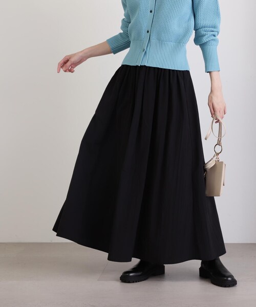 N.(N. Natural Beauty Basic)(エヌエヌナチュラルビューティーベーシック)の「【S Size Line】◆ナイロンギャザースカート(スカート・レディース・ブルー/ナチュラル/ブラック・SMALL/MEDIUM)」の5枚目の写真