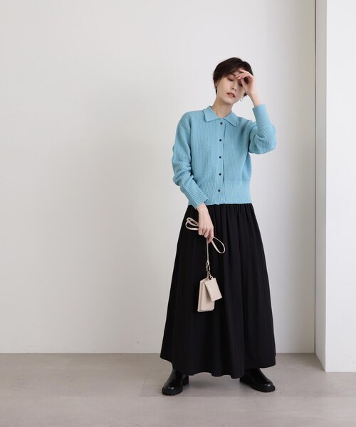 N.(N. Natural Beauty Basic)(エヌエヌナチュラルビューティーベーシック)の「【S Size Line】◆ナイロンギャザースカート(スカート・レディース・ブルー/ナチュラル/ブラック・SMALL/MEDIUM)」の9枚目の写真