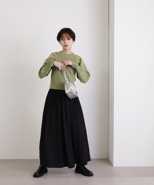 N.(N. Natural Beauty Basic)(エヌエヌナチュラルビューティーベーシック)の「【S Size Line】◆ナイロンギャザースカート(スカート・レディース・ブルー/ナチュラル/ブラック・SMALL/MEDIUM)」の12枚目の写真
