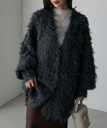 Anss.me | 【Anss.me】シャギーニットVネックビッグカーディガン(カーディガン/ボレロ)