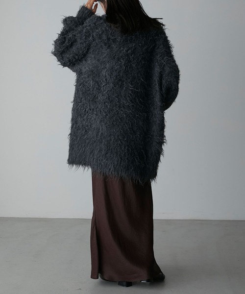 Anss.me（アンスミー）の「【Anss.me】シャギーニットVネックビッグカーディガン（カーディガン/ボレロ・レディース・キャメル/アイボリー/チャコール・FREE）」の15枚目の写真